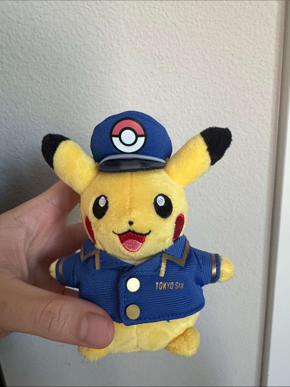 Pokémon Pikachu Tokyo Japan Plush Toy in Blue Conductor Outfit
